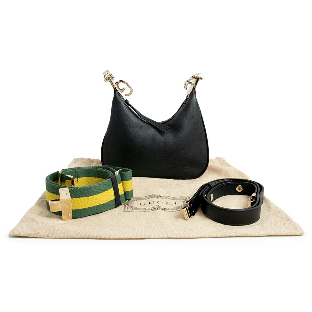 Gucci Attach Shoulder Bag Crossbody Black Leather